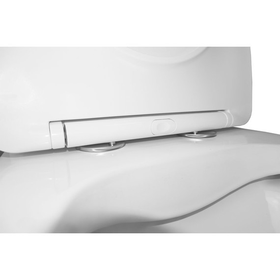 Унитаз-моноблок безободковый Azario Terni AZ-8618M с тонкой крышкой микролифт, белый мрамор - 6 Унитаз-моноблок безободковый Azario Terni AZ-8618M с тонкой крышкой микролифт, белый мрамор фото 6