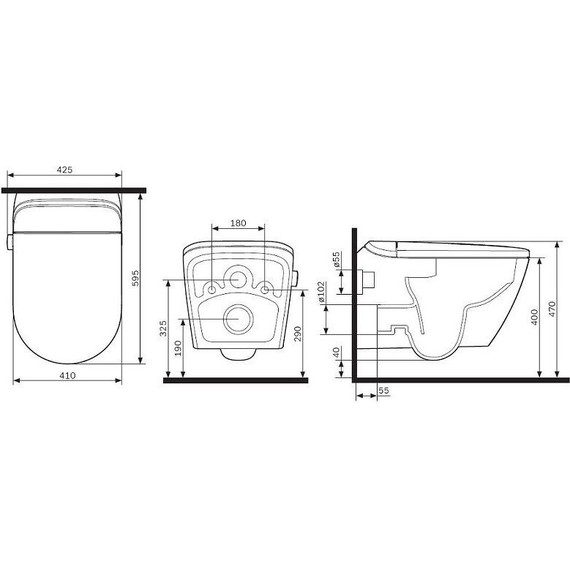 Унитаз-биде подвесной безободковый Am.Pm Sensation CCC301700SC с электронной крышкой фото 14