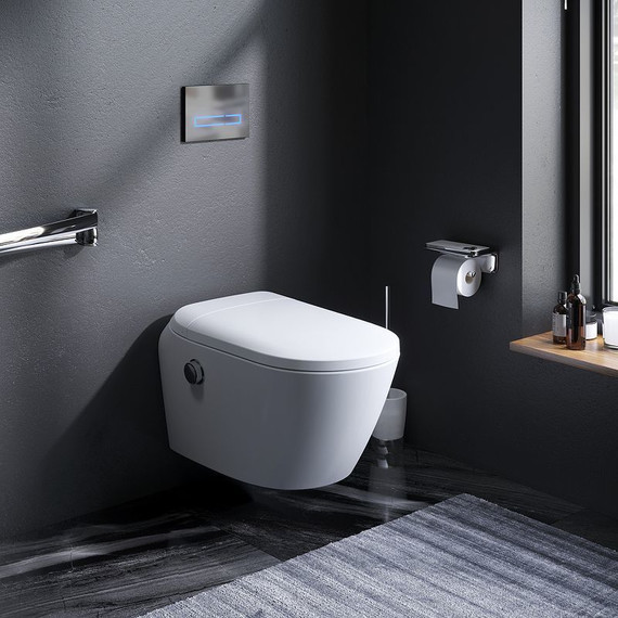 Унитаз-биде подвесной безободковый Am.Pm Sensation CCC301700SC с электронной крышкой фото 4