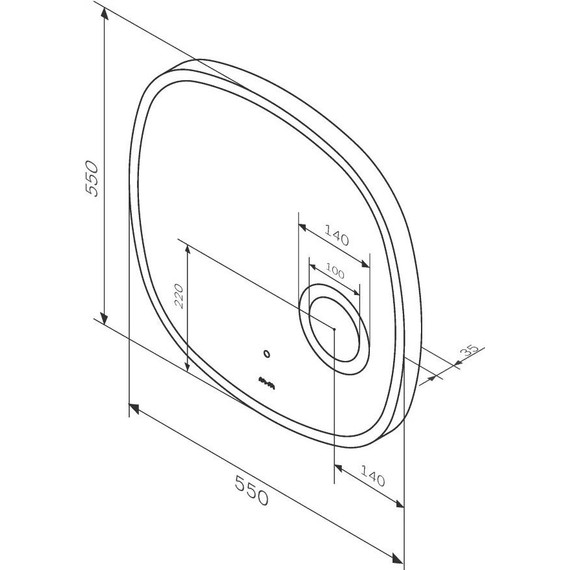 Зеркало Am.Pm Func 55 см M8FMOX0553SA фото 8