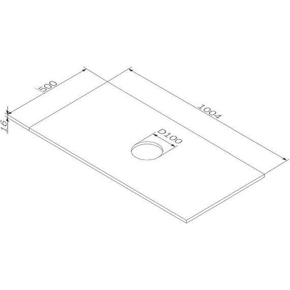 Столешница Am.Pm Func 100 см M8FST1000OF, дуб крафт фото 2