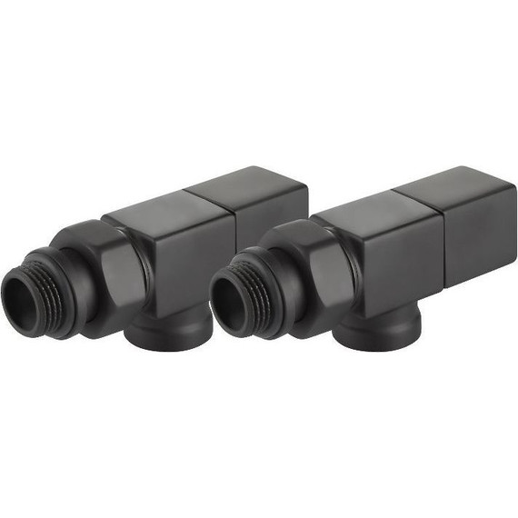 Вентиль для радиатора осевой Royal Thermo Cube 1/2" RTE 56.0004, чёрный фото 4