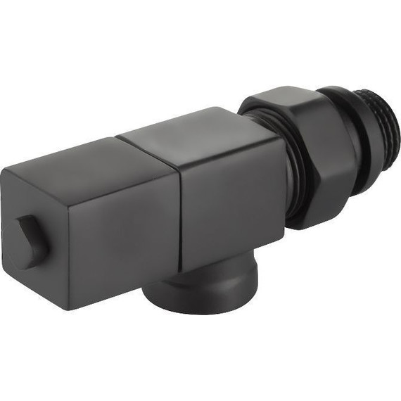 Вентиль для радиатора осевой Royal Thermo Cube 1/2" RTE 56.0004, чёрный фото 5