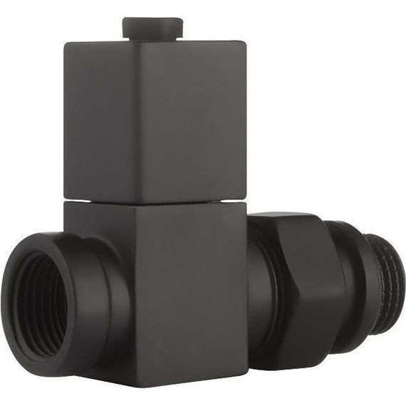 Вентиль для радиатора прямой Royal Thermo Cube 1/2" RTE 56.0006, чёрный фото 10