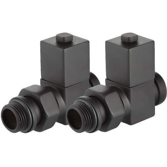 Вентиль для радиатора прямой Royal Thermo Cube 1/2" RTE 56.0006, чёрный фото 4