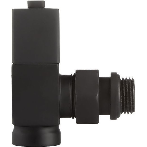Вентиль для радиатора угловой Royal Thermo Cube 1/2" RTE 56.0009, чёрный фото 8