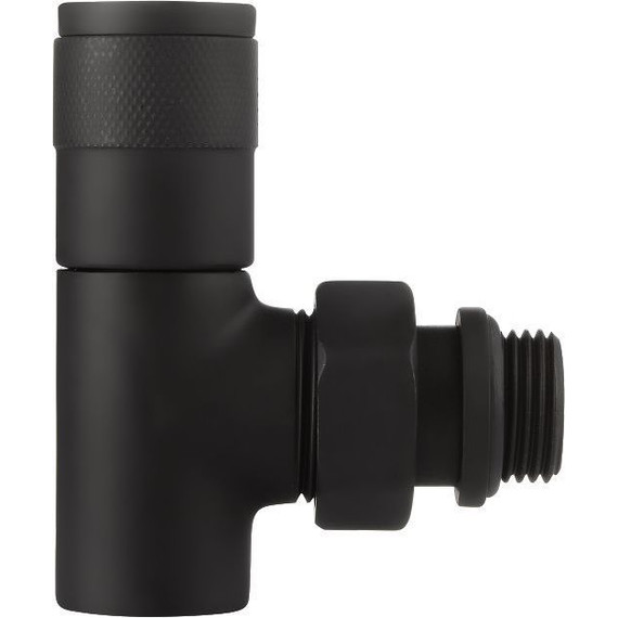 Вентиль для радиатора угловой Royal Thermo Piano 1/2" RTE 56.0013, чёрный фото 6