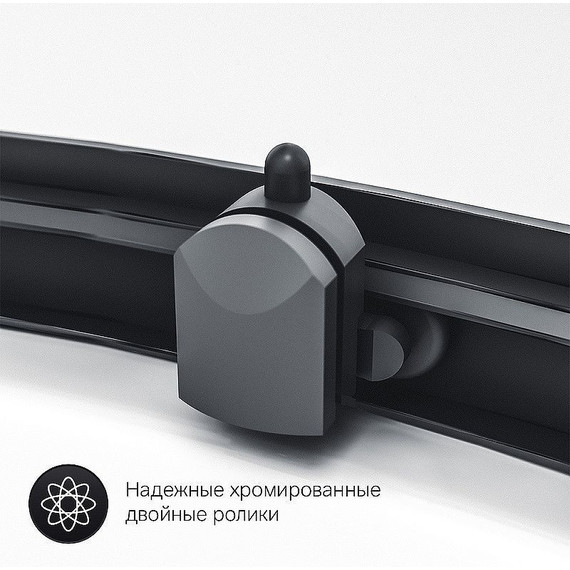 Душевое ограждение Am.Pm Gem 90х90 см W90G-401A090BT, чёрный/прозрачное фото 7