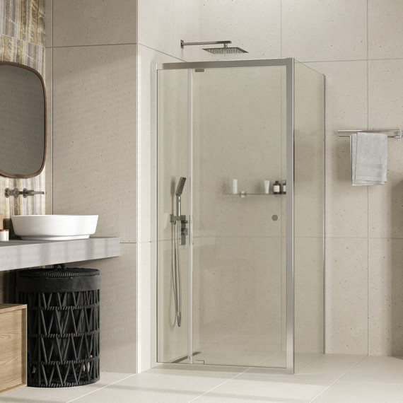 Душевое ограждение WasserKraft Aula 90x100 см 11P18, хром/прозрачное фото 2