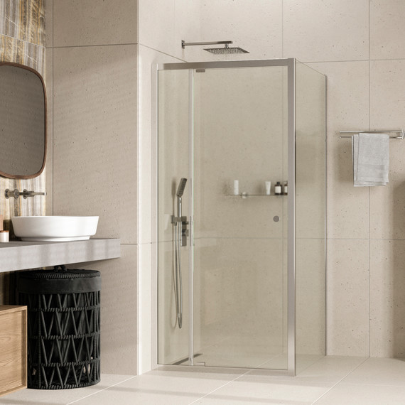 Душевое ограждение WasserKraft Aula 100x90 см 11P22, хром/прозрачное фото 2