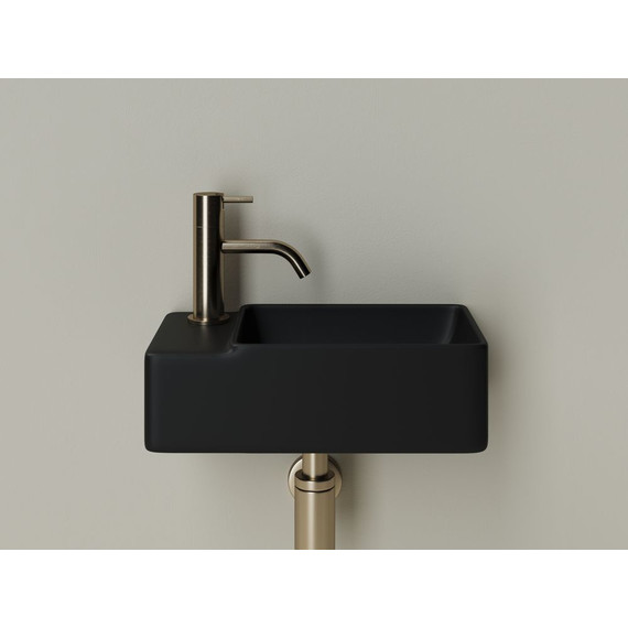 Раковина подвесная ceramicanova Element 40 см L CN5046MB, чёрный матовый фото 2