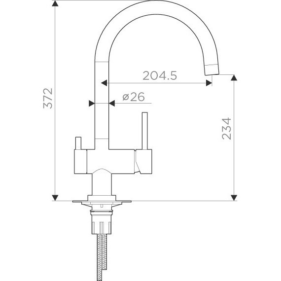 Смеситель для кухни Omoikiri Yamada-LG 4994479, светлое золото фото 2