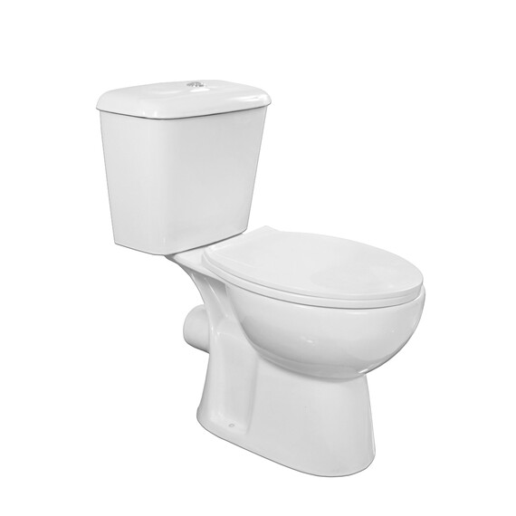 Унитаз-компакт Loranto Lino CS-CT8812 с тонкой крышкой микролифт фото 