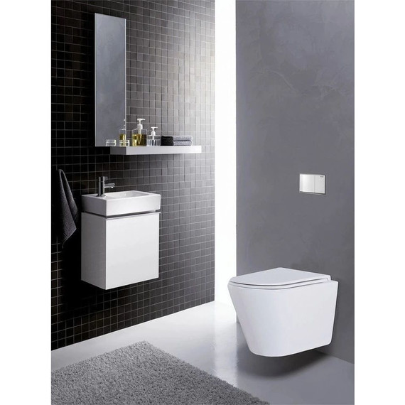 Инсталляция с подвесным унитазом комплект: Grohe Rapid SL 38772001 с подвесным безободковым унитазом Azario Teramo AZ-0053-UQ сиденье микролифт, крепление, кнопка смыва хром (Система смыва торнадо) - 12 Инсталляция с подвесным унитазом комплект: Grohe Rapid SL 38772001 с подвесным безободковым унитазом Azario Teramo AZ-0053-UQ сиденье микролифт, крепление, кнопка смыва хром (Система смыва торнадо) фото 12