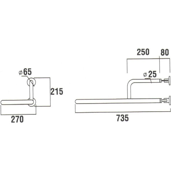 Поручень для раковины Creavit TB100 - 3 Поручень для раковины Creavit TB100 фото 3