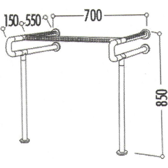 Поручень для раковины Creavit TB301 - 2 Поручень для раковины Creavit TB301 фото 2