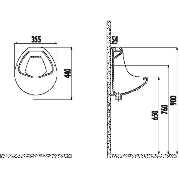 Писсуар подвесной Creavit TP600 фото 2