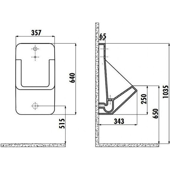 Писсуар подвесной сенсорный Creavit TP640, белый фото 3