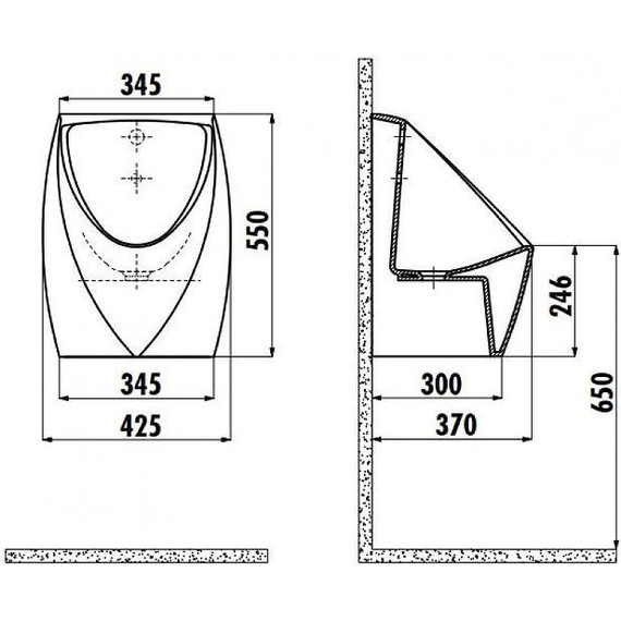 Писсуар подвесной Creavit TP645 фото 2