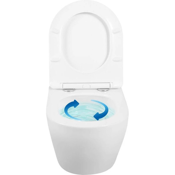 Инсталляция с подвесным унитазом комплект: Grohe Rapid SL 38772001 с подвесным безободковым унитазом Loranto Ester 87265 сиденье микролифт, крепление, кнопка смыва хром (Система смыва торнадо), Цвет производителя: белый - 16 Инсталляция с подвесным унитазом комплект: Grohe Rapid SL 38772001 с подвесным безободковым унитазом Loranto Ester 87265 сиденье микролифт, крепление, кнопка смыва хром (Система смыва торнадо), Цвет производителя: белый фото 16