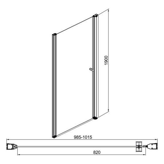 Душевая дверь Sole Enter 100 см, хром/прозрачное фото 2