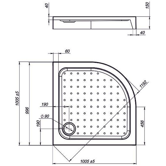 Поддон акриловый Nova Neo 100х100 см фото 2
