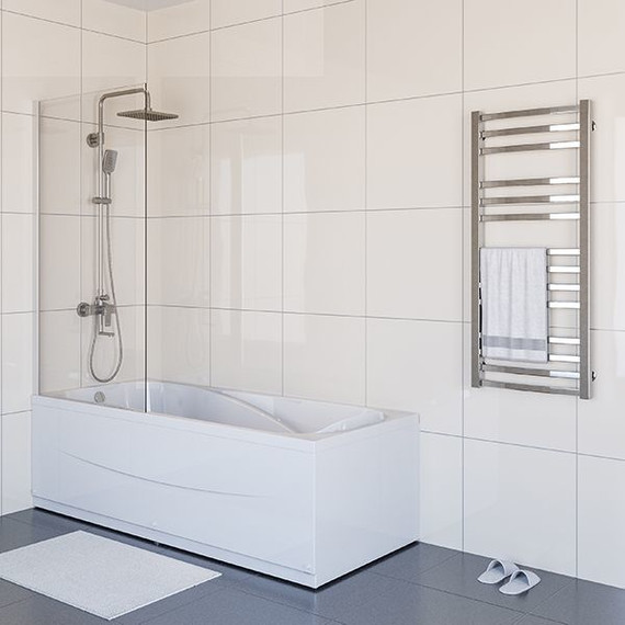 Шторка для ванны Mirsant Clear 80 см, хром/прозрачное фото 2