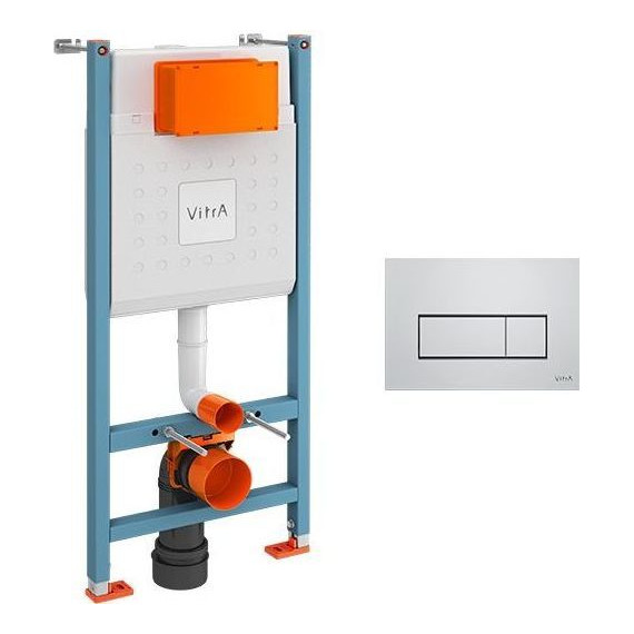 Инсталляция для унитаза Vitra V-Fix Core 800-1875 (кнопка смыва хром) фото 