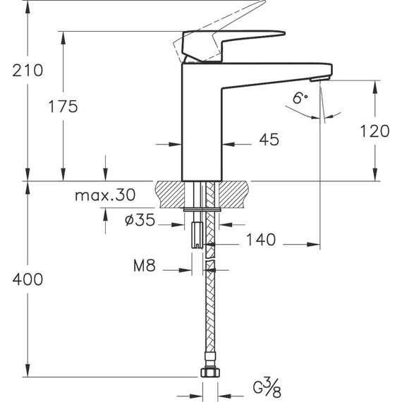 Смеситель для раковины Vitra Root Square A4273136EXP, чёрный матовый фото 6