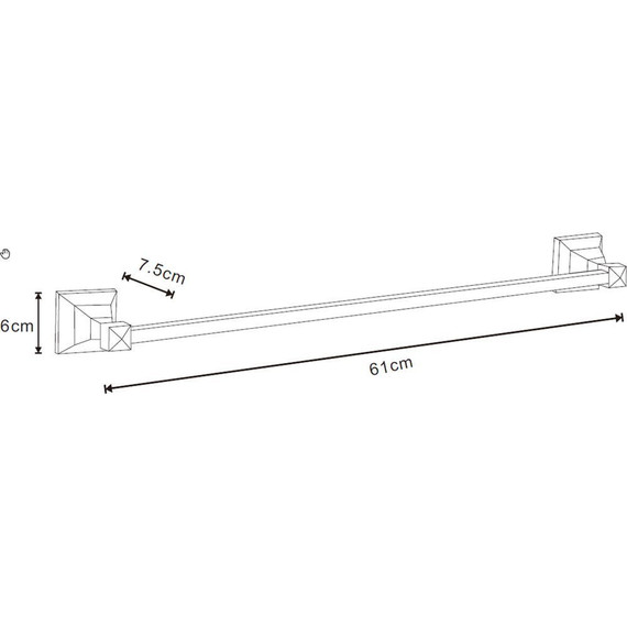 Полотенцедержатель Azario Altre AZ-96001B, цвет чёрный матовый - 2 Полотенцедержатель Azario Altre AZ-96001B, цвет чёрный матовый фото 2