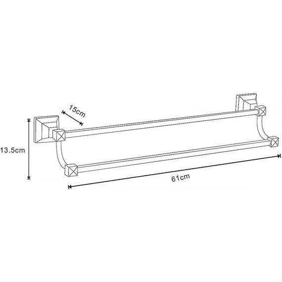 Полотенцедержатель Azario Altre AZ-96002BB, цвет чёрный матовый фото 2