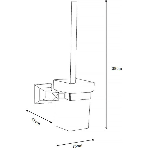 Ершик для унитаза Azario Altre AZ-96013B, цвет чёрный матовый фото 2