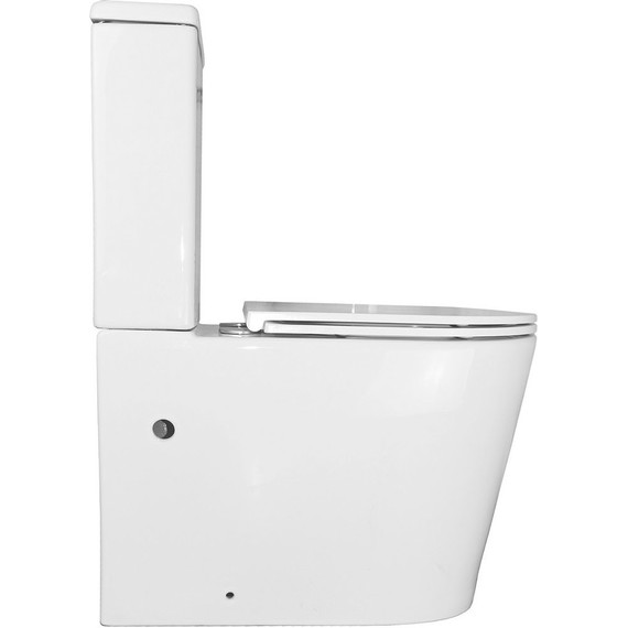 Унитаз-компакт безободковый Azario Conto AZ-T005BR с тонкой крышкой микролифт (Система смыва торнадо), Цвет производителя: белый - 12 Унитаз-компакт безободковый Azario Conto AZ-T005BR с тонкой крышкой микролифт (Система смыва торнадо), Цвет производителя: белый фото 12