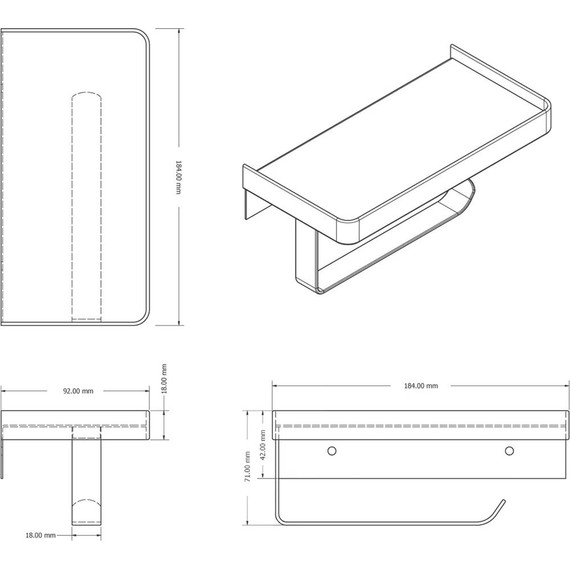 Держатель для туалетной бумаги Azario Altre AZ-688 фото 2