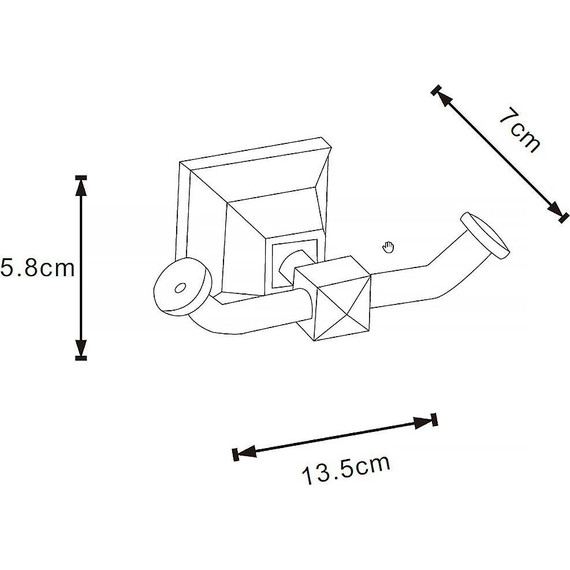 Двойной крючок Azario Altre AZ-96005AB, цвет чёрный матовый фото 2