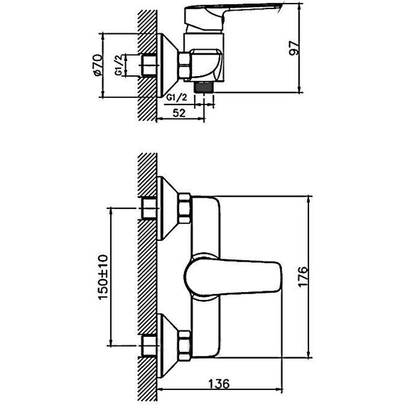 Смеситель для душа Haiba HB20563 фото 2