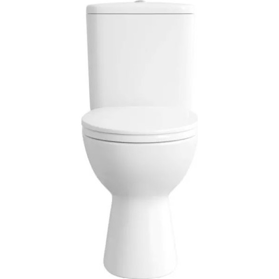 Унитаз-компакт безободковый Vitra Norm Himmel 9864B099-7207 с крышкой термопласт с микролифтом фото 