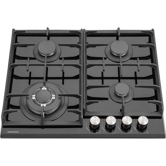 Газовая варочная поверхность NordFrost HM 6042 B (чёрное стекло) фото 2