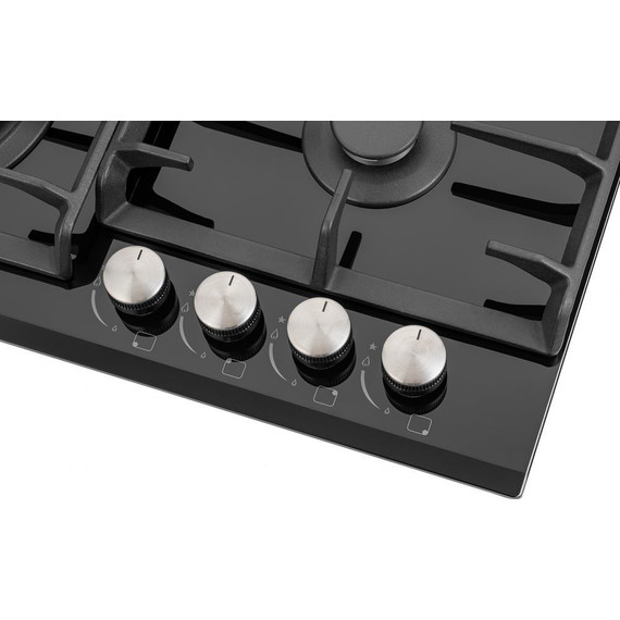 Газовая варочная поверхность NordFrost HM 6042 B (чёрное стекло) фото 3