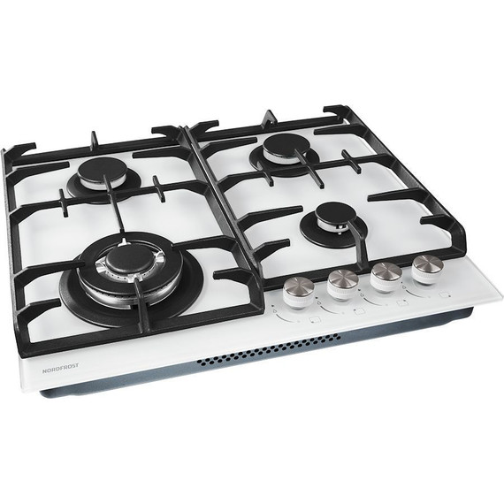 Газовая варочная поверхность NordFrost HM 6042 W (белое стекло) фото 3