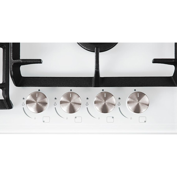 Газовая варочная поверхность NordFrost HM 6042 W (белое стекло) фото 4
