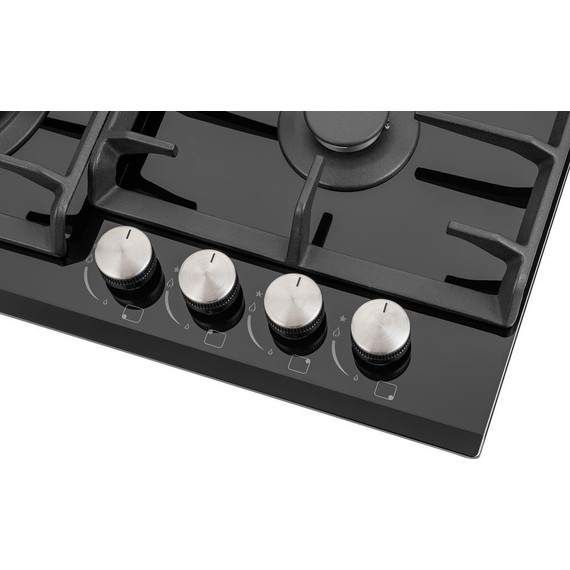 Газовая варочная поверхность NordFrost HM 6044 B (чёрное стекло) фото 3