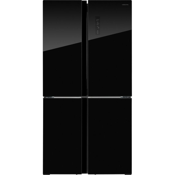 Холодильник Side by Side Hiberg RFQ-555DX NFGB inverter (чёрное мерцающее стекло) фото 