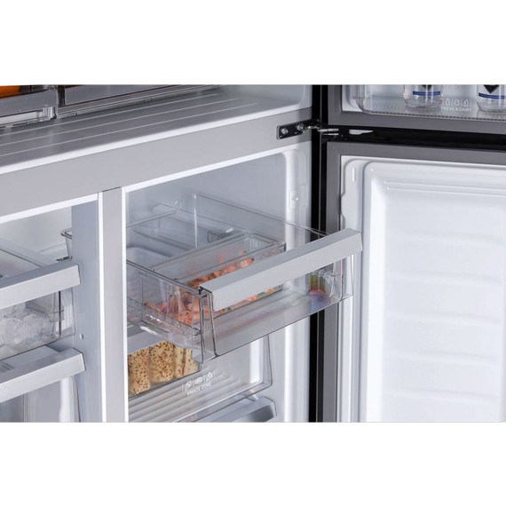 Холодильник Side by Side Hiberg RFQ-555DX NFGB inverter (чёрное мерцающее стекло) фото 10