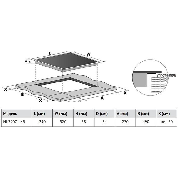 Индукционная варочная поверхность Korting HI 32071 KB Domino фото 2