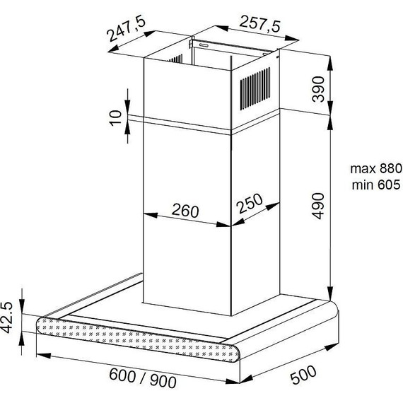 Вытяжка Korting KHC 6958 XGN (чёрное стекло) фото 4