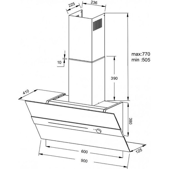 Вытяжка Korting KHC 99799 AGN (чёрное стекло) фото 6
