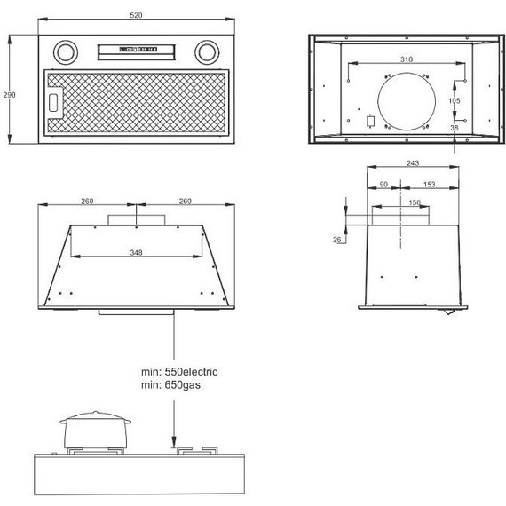 Вытяжка Korting KHI 6755 X фото 2