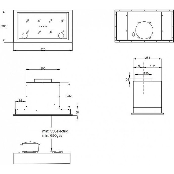 Вытяжка Korting KHI 6777 GB (слоновая кость стекло) фото 3