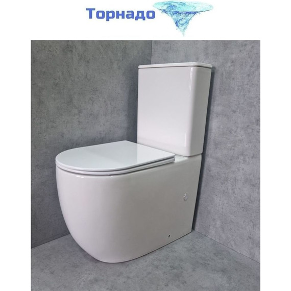 Унитаз-компакт CeramaLux Rimless TR2176 с крышкой микролифт (Система смыва торнадо) - 3 Унитаз-компакт CeramaLux Rimless TR2176 с крышкой микролифт (Система смыва торнадо) фото 3
